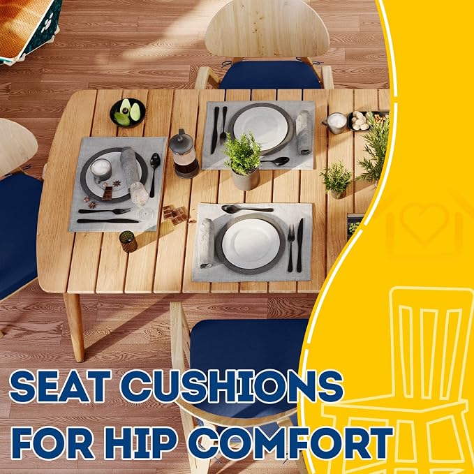 AAAAAcessories D-Shaped Chair Cushions, Machine-Washable Cover - Image 7