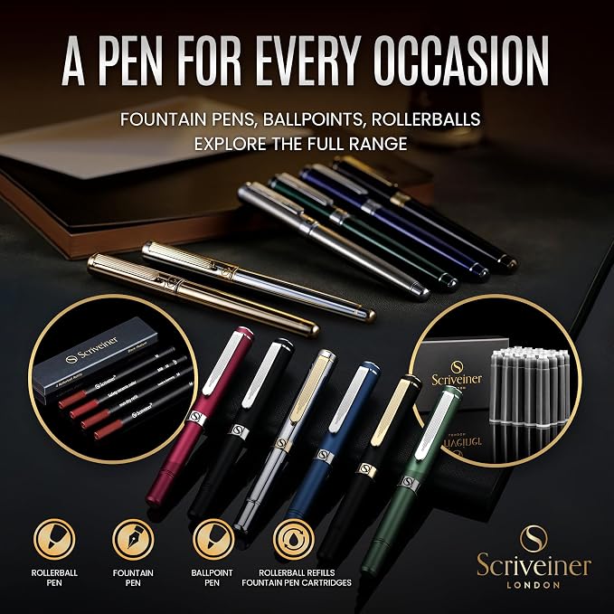 Scriveiner Gold Ballpoint Pen - Image 6