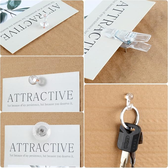 Utron 235 Pcs Push Pins Set, Thumb Tacks, Push Pins - Image 4