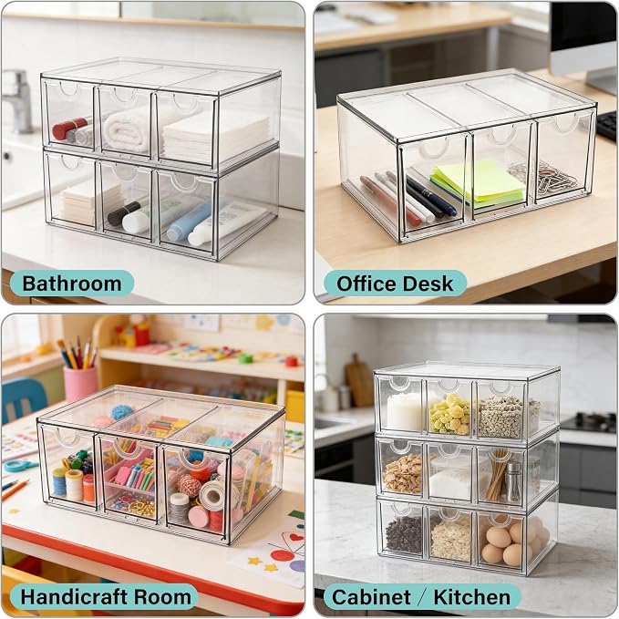 Prsildan Tea Bag Organizer K Cup Holder Drawer Coffee Pods Storage, 2 Pack | - Image 7