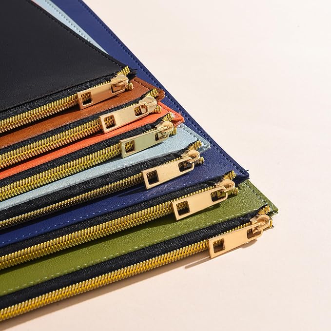 PU Leather A4 File Folder Zipper Document Holder Envelope Folder Case - Image 6