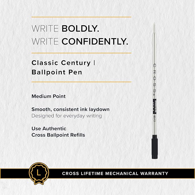 Cross Classic Century Classic Black Ballpoint Pen - Image 6