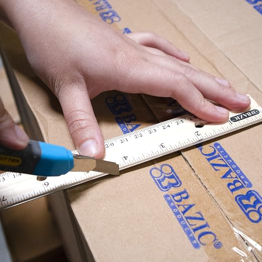 BAZIC Products 12 in Wooden Ruler, Inch & Metric - Image 7