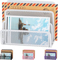 EASEPRES Desk Mail Organizer, Office Small Desktop Metal Mesh Envelope Letter by EASEPRES