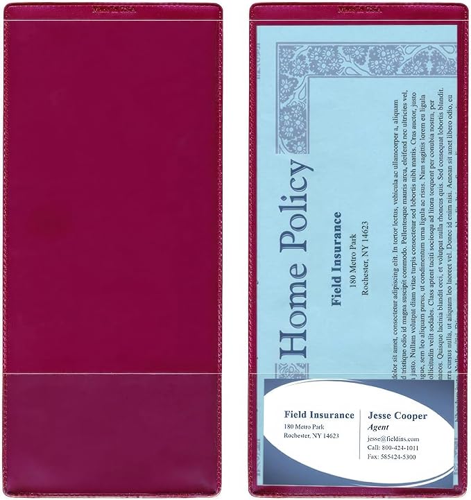 StoreSMART® - Metallic Maroon Plastic Policy/Lotto Ticket Holders - 500-Pack - by StoreSMART