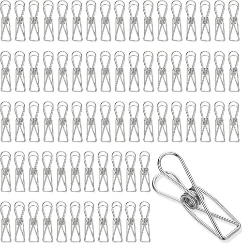 100 Pcs Paper Clips Metal Wire Hollow Out Clothespins Multi Purpose Utility by Sabary