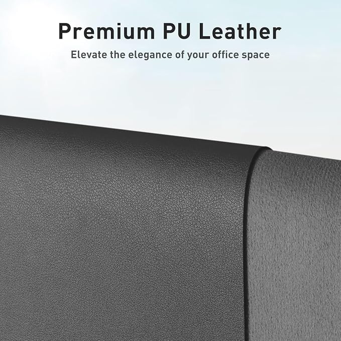 Leather Desk Pad Protector, Mouse Pad, Office Desk Mat, Non-Slip PU Leather - Image 2