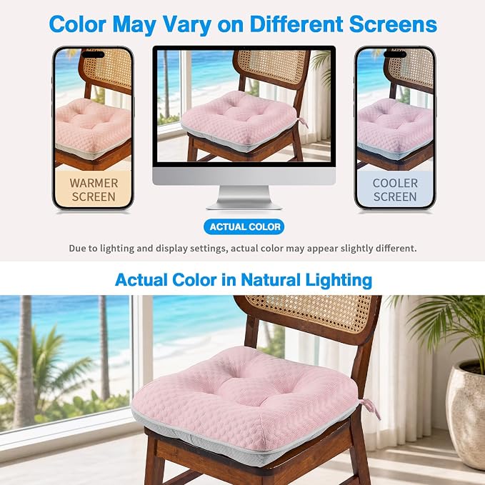 BETU Cooling Chair Cushions Set of 6, 3.5” Thick Seat Cushions, Breathable - Image 7