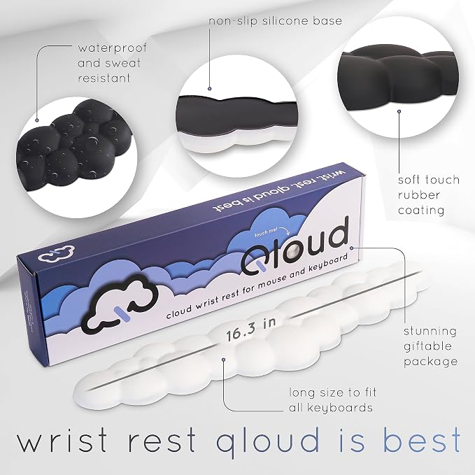Pink Cloud Keyboard Wrist Rest – Create-ables Qloud Pink Wrist Rest - Image 4