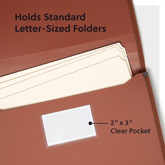 Smead Tuff Premium Poly Wallet, Accordion File Organizer - Image 5