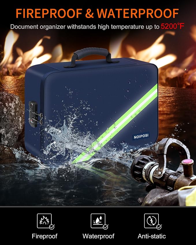 Noiposi 5200℉ Fireproof Document Box - Image 2
