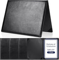 Tenare 3 Pcs Black Leather Certificate Holder 8.5 x 11" PU Phd Bachelor Master by Tenare