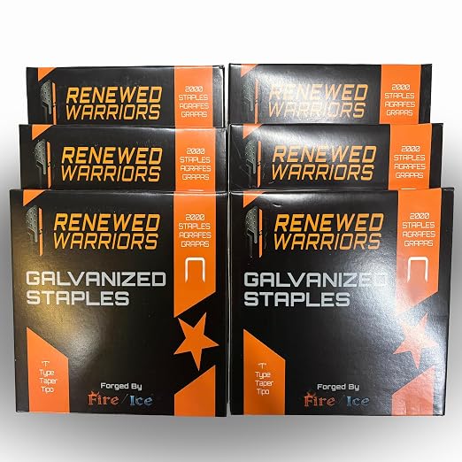 T50 Galvanized Staples – Heavy Duty 3/8" Crown, 1/2" Inch Leg Length – Fits All by RenewedWarriors