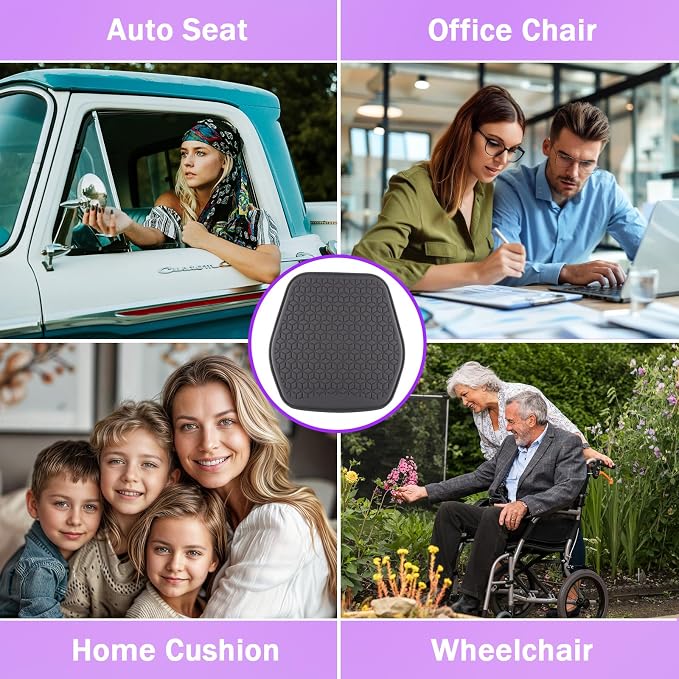 Thin Gel Seat Cushion for Car Seat, Office Chair, Wheelchair, Golf Cart - Image 6