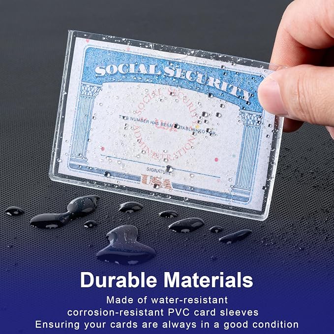 20 Pack Social Security Card Protector Medicare New Credit Card Holder - Image 2