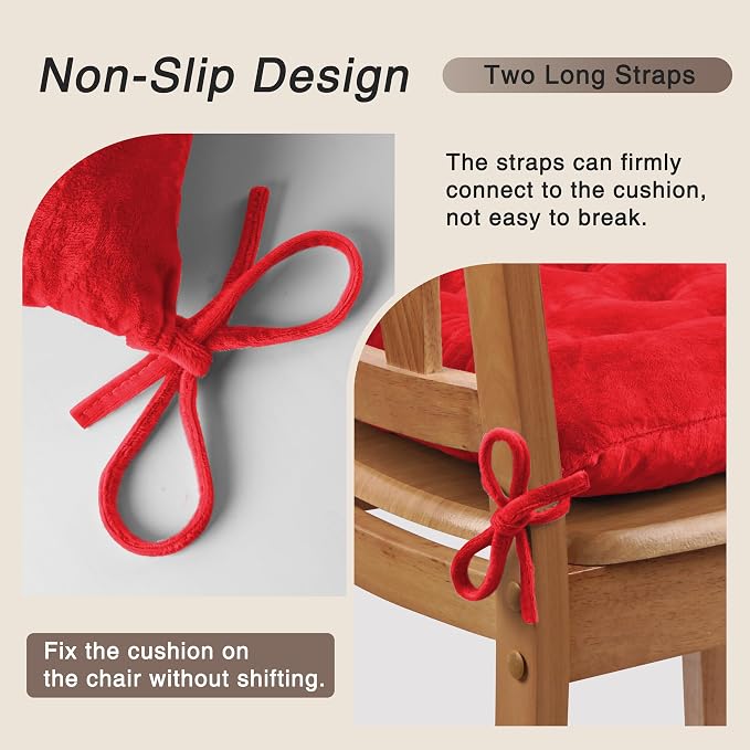 OVOV 6 Pack Chair Cushions for Dining Chairs Soft Seat Cushions for Kitchen - Image 3