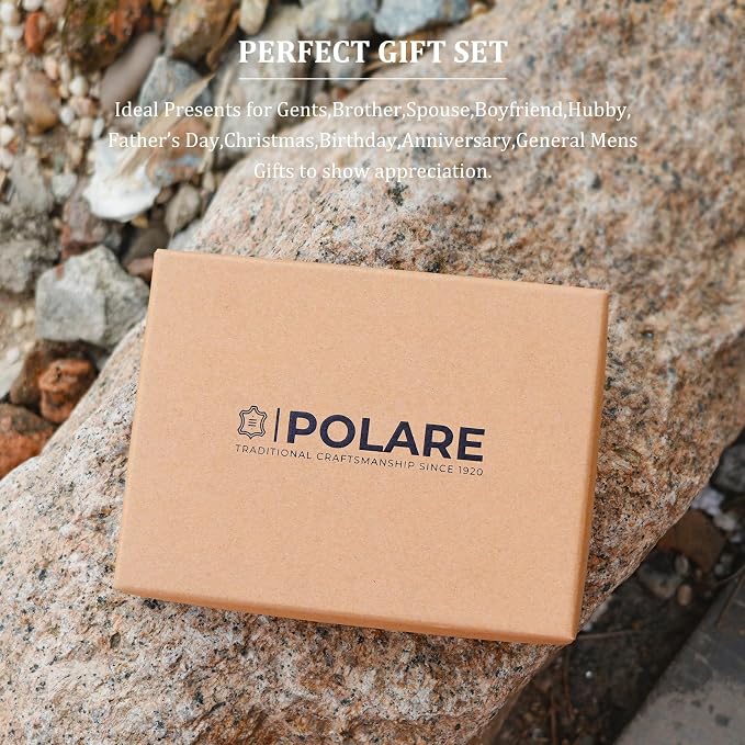 Polare Luxury RFID Blocking Leather Passport Holder Travel Wallet - Image 6