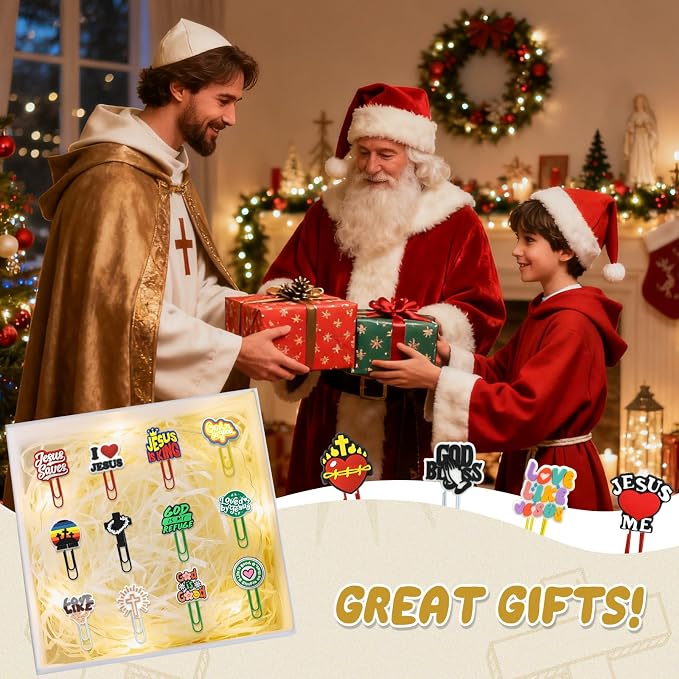 30 PCS Jesus Paper Clips Metal Paperclip Large Size Paper Clip Cute Bookmark - Image 6