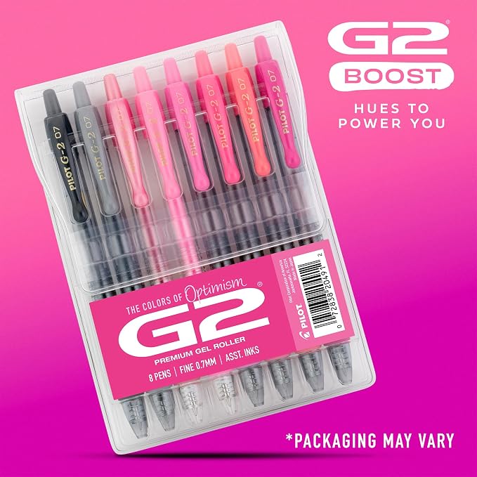 Pilot G2 Premium Gel Roller Pens, G2 Boost Pink Pens Pack, The Colors of - Image 2