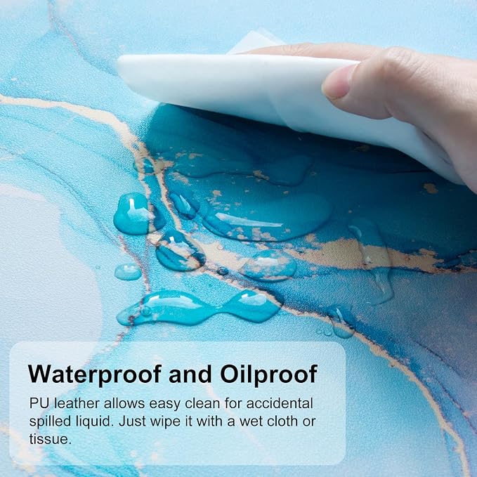 QIYI Large Mouse Pad, PU Leather Desk Mat - Image 4