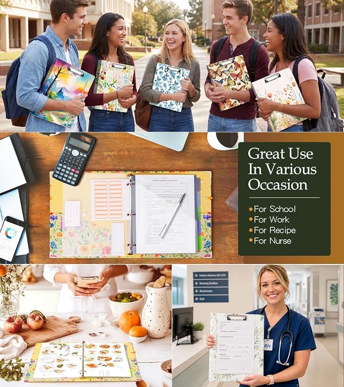 3 Ring Binder 1 Inch, Three Ring Binders Organizer - Image 5
