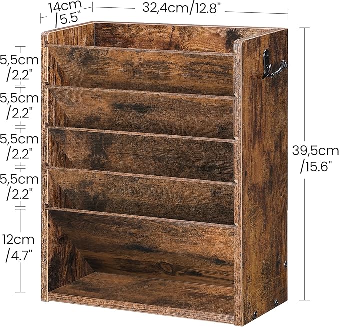 CHOEZON Wall File Organizer, 6-Tier Vertical Mount Hanging Holder - Image 5