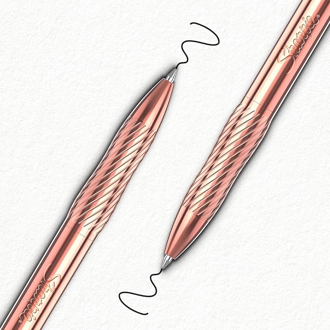 Sharpie S-Gel Pens, Copper Metal Body, Medium Point, Includes 2 Pens and 2 - Image 7