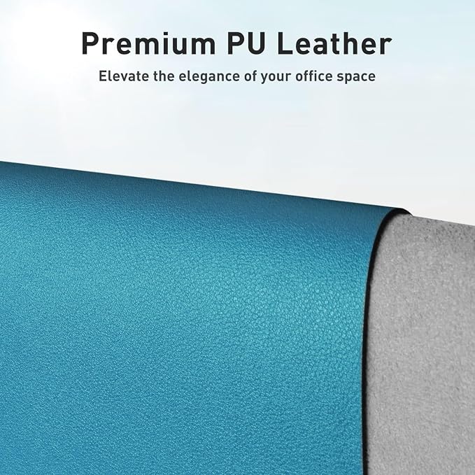 Aothia Faux Leather Desk Mat – Large Mouse Pad, Non-Slip PU Leather Blotter - Image 2