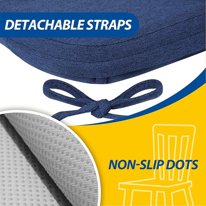 AAAAAcessories D-Shaped Chair Cushions, Machine-Washable Cover - Image 4