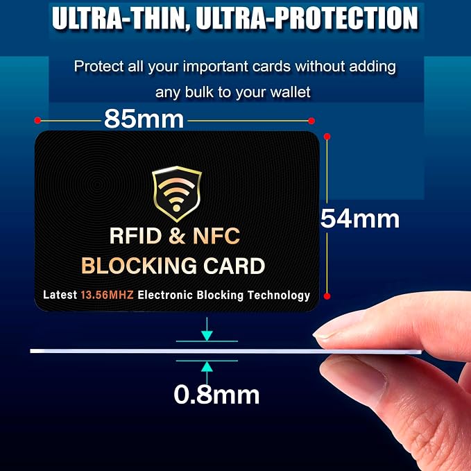 SaiTech IT 3 Pack RFID Blocking Card, One Card Protects Entire Wallet Purse - Image 2