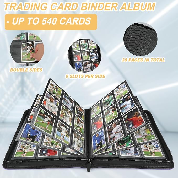 Trading Card Binder, Card Collection Binder Album Folder - Image 6