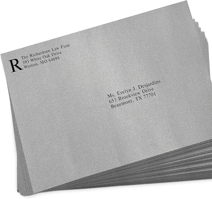 LUXPaper 9 x 12 Booklet Envelopes | Silver Metallic | 80lb. Text | 50 Qty - Image 5
