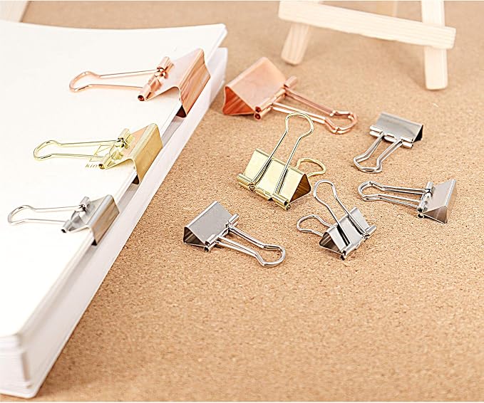 Office Binder Paper Clips Assorted Sizes Set Multicolored, 42 Pack - Image 5