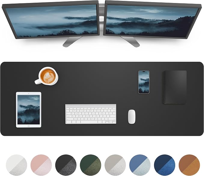 Large Desk Mat, Large Mouse Pad, Non-Slip PU Leather Desk Blotter, Laptop Desk by AFIING
