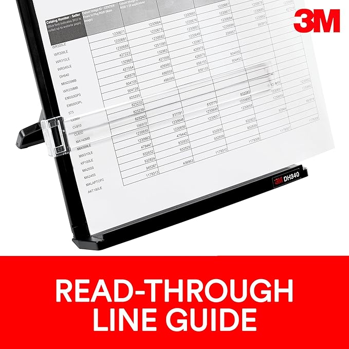 3M Desktop Document Holder Copy Holder, Adjustable Clip Holds Portrait and - Image 5