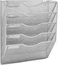 EASEPRES 5 Pocket Mesh Hanging Wall File Organizer, Wall Mounted Mail Paper by EASEPRES
