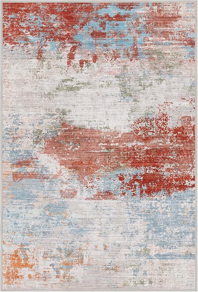 40"x50" Modern Abstract Office Chair Rug, Under Desk Rugs - Image 7