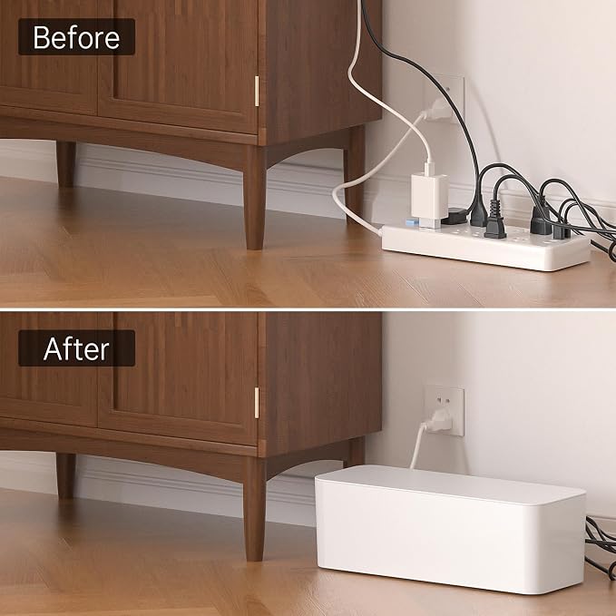 YECAYE 2 Pack Cable Management Box, Pet Friendly Cable Box Organizer - Image 4