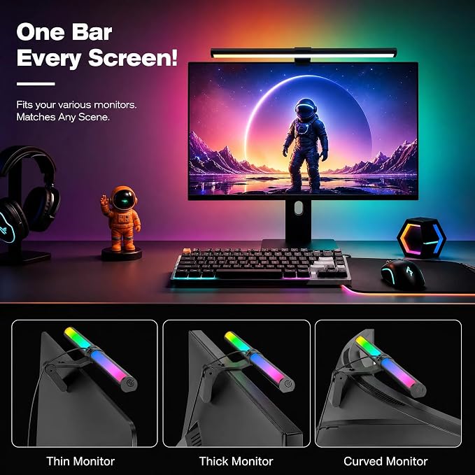 Lpraer Monitor Light Bar, Touch Control USB Reading Desk Lamp - Image 6