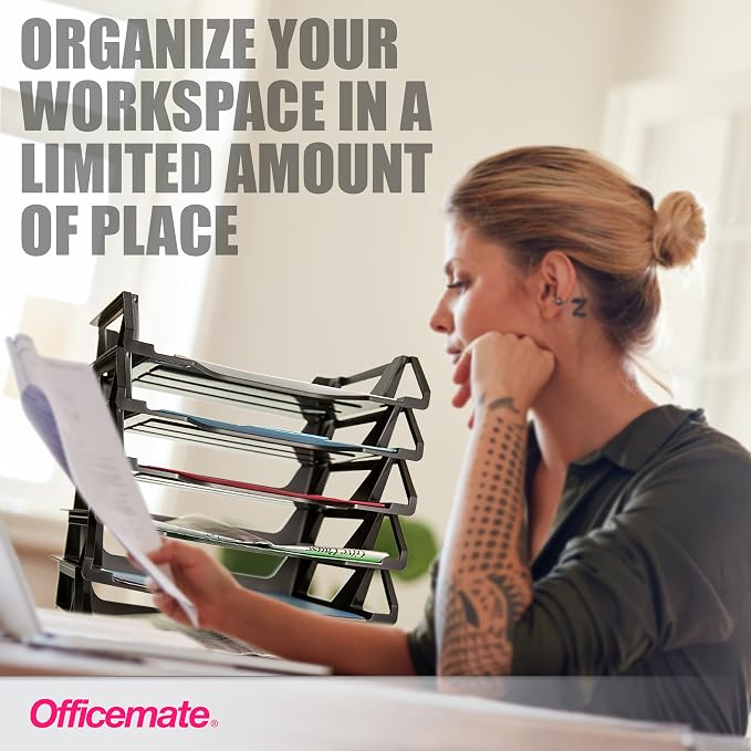 Officemate Recycled Desk Tray, Side Load, 15 1/8 x 8 7/8 x 15 - Image 5