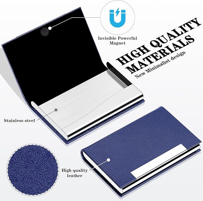 Padike Business Card Holder, Faux Leather, RFID Protected, Stylish Design - Image 2