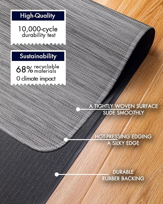 Baroyal Office Chair Mat for Hardwood Floor Under Desk Computer Rolling Chair - Image 4