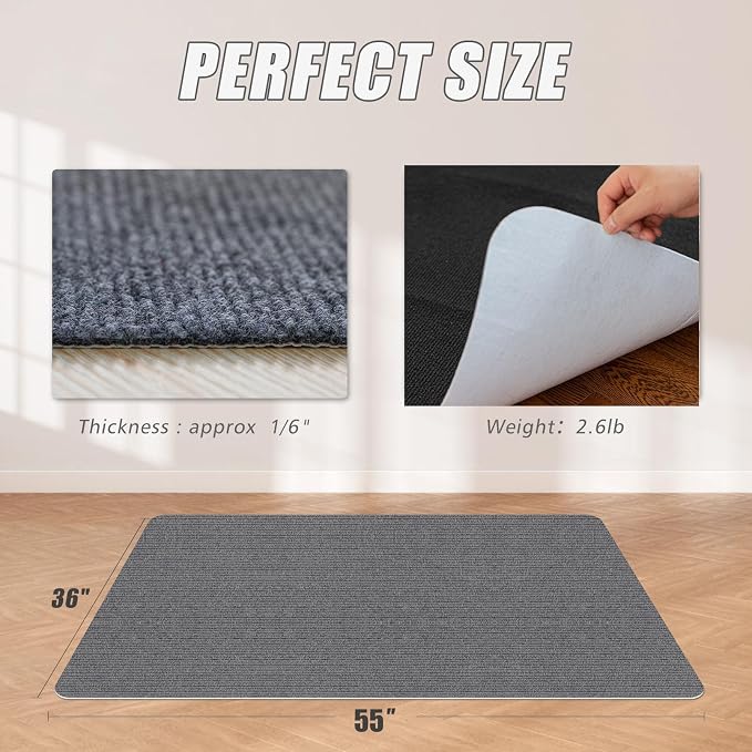 Sycoodeal Office Chair Mat for Hardwood Floor, Office Computer Gaming Chair Mat - Image 2