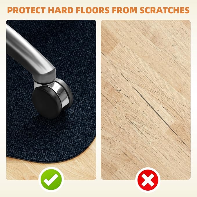 Office Chair Mat for Hardwood Floors 48"x36", Durable Non-Slip Large Tile Floor - Image 6