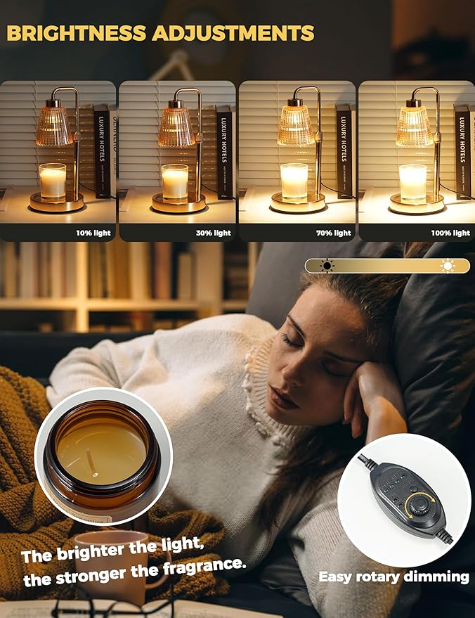 GODONLIF Gold Candle Warmer Lamp - Image 3