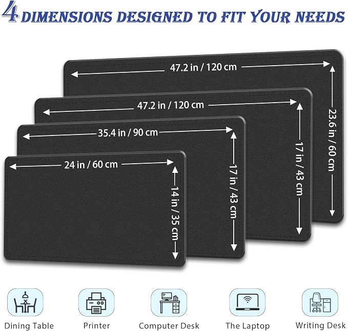 Non-Slip Desk Pad, PU Leather Desk Mat - Image 2