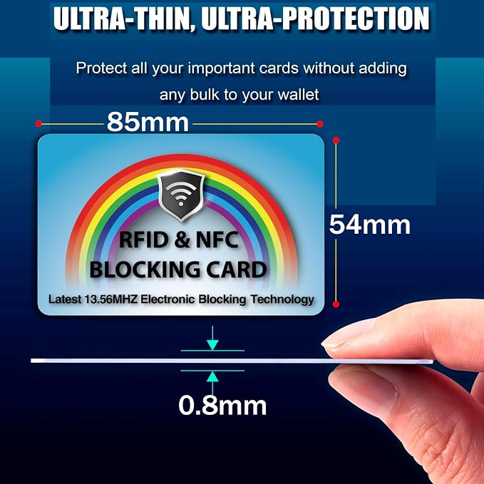 SaiTech IT 2 PK RFID Blocking Cards Protect Your Entire Wallet, and Cards from - Image 2