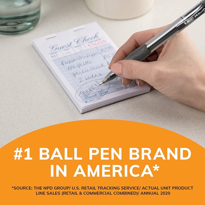 BIC Glide Bold Black Ballpoint Pens, Bold Point, 4-Count Pack, Retractable - Image 6