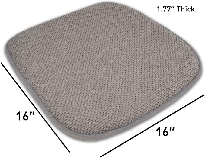 Sweet Home Collection Cushion Memory Foam Chair Pads Honeycomb Nonslip Back - Image 4