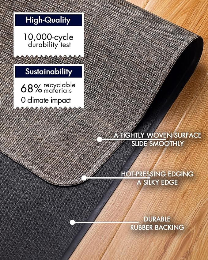 Baroyal Office Chair Mat for Hardwood Floor Under Desk Computer Rolling Chair - Image 4